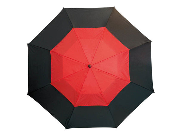 Parapluies publicitaires golf Noir Rouge