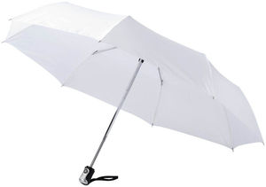 Parapluie Automatique De Poche Imprime Blanc 1