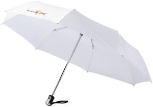Parapluie Automatique De Poche Imprime Blanc 3