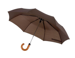 Parapluie Canne Automatique Personnalise Marron foncé