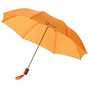 Parapluie De Poche Blanc Personnalise Orange 1