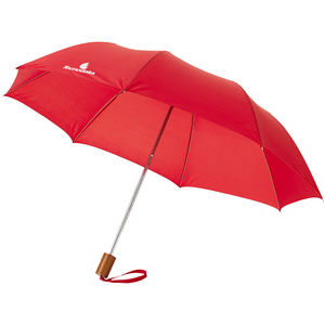 Parapluie De Poche Blanc Personnalise Rouge 1