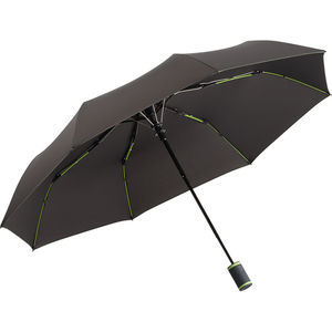 Parapluie de poche publicitaire manche pliant Anthracite Lime