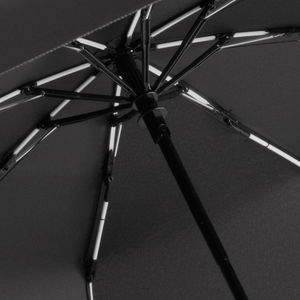 Parapluie de poche publicitaire manche pliant Anthracite Blanc 1