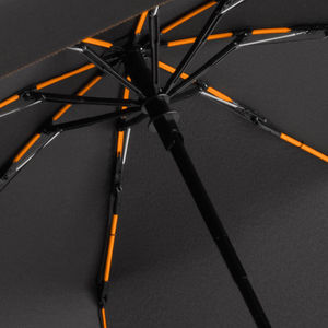 Parapluie de poche publicitaire manche pliant Anthracite Orange 1