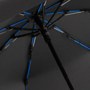 Parapluie personnalisable de poche PET|recyclé Noir Bleu euro 1