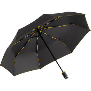 Parapluie personnalisable de poche PET|recyclé Noir Jaune 5