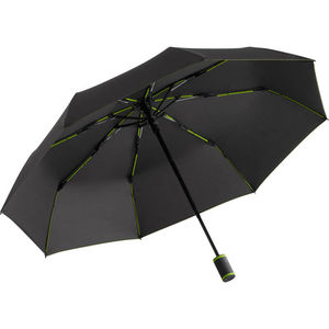 Parapluie personnalisable de poche PET|recyclé Noir Lime
