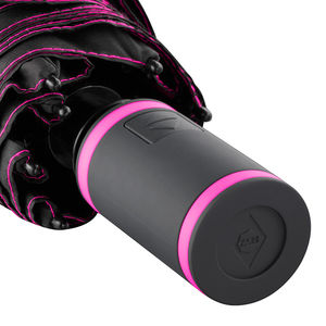 Parapluie personnalisable de poche PET|recyclé Noir Magenta