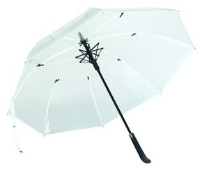 Parapluie publicitaire automatique|VIP Blanc Transparent