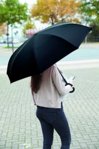 Parapluie publicitaire canne automatique|FLIPPED Bleu Noir 3