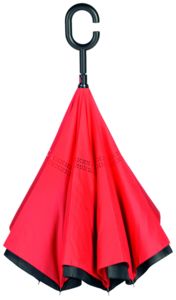 Parapluie publicitaire canne automatique|FLIPPED Noir Rouge 1