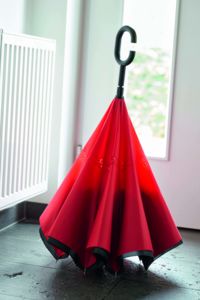 Parapluie publicitaire canne automatique|FLIPPED Noir Rouge 4