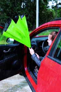 Parapluie publicitaire canne automatique|FLIPPED Noir Vert clair 3