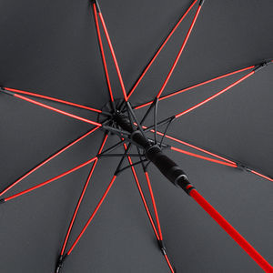Parapluie citadin personnalisé | Stand Noir Rouge 1