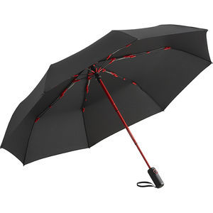 Parapluie de poche publicitaire | Folix Noir Rouge 1