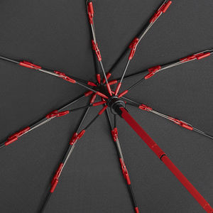Parapluie de poche publicitaire | Folix Noir Rouge 6