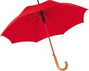 Parapluie publicitaire manche canne Rouge 1