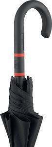 Parapluie publicitaire manche cann Anthracite Rouge 3