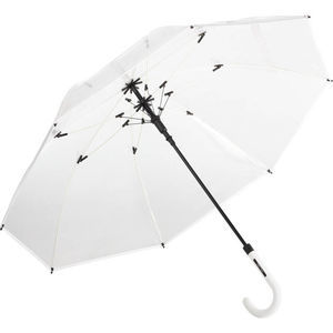 Parapluie publicitaire manche canne Transparent Blanc