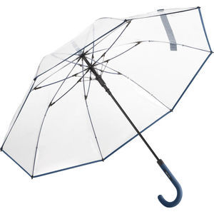 Parapluie publicitaire manche canne Transparent Marine