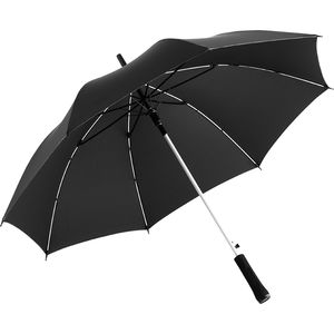Parapluie publicitaire manche droit Noir Blanc