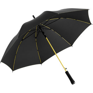 Parapluie publicitaire manche droit Noir Jaune