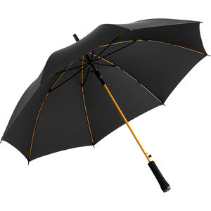 Parapluie publicitaire manche droit Noir Orange
