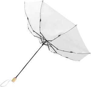 Parapluie publicitaire pliable en PET recyclé|Birgit Blanc 3