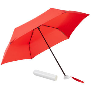 Parapluie publicitaire de poche|6 panneaux Rouge Blanc 1