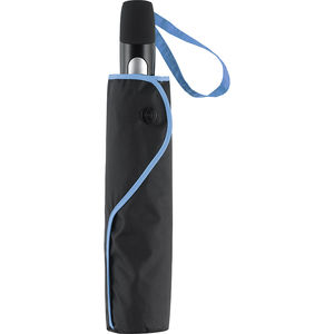 Parapluie publicitaire de poche déclencheur intégré Noir Bleu 1