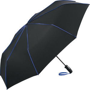 Parapluie publicitaire de poche déclencheur intégré Noir Bleu euro
