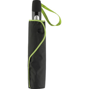 Parapluie publicitaire de poche déclencheur intégré Noir Lime 1