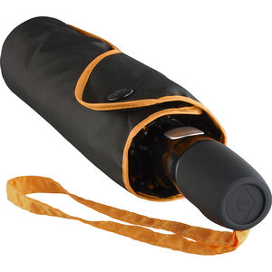 Parapluie publicitaire de poche déclencheur intégré Noir Orange 2