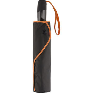 Parapluie publicitaire de poche déclencheur intégré Noir Orange 3