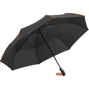 Parapluie publicitaire de poche déclencheur intégré Noir Orange 5