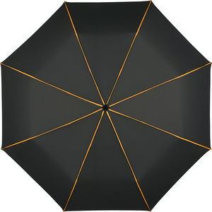 Parapluie publicitaire de poche déclencheur intégré Noir Orange 6