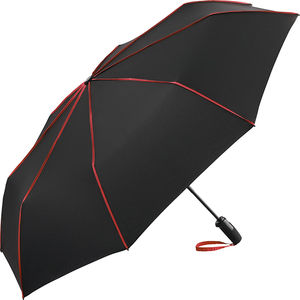 Parapluie publicitaire de poche déclencheur intégré Noir Rouge