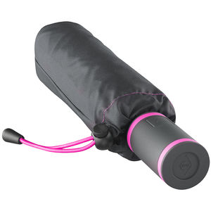 Parapluie publicitaire de-poche PET recyclé|Automatique Noir Magenta 1