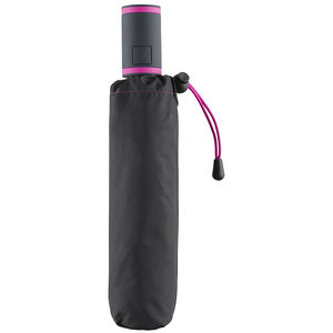 Parapluie publicitaire de-poche PET recyclé|Automatique Noir Magenta 3