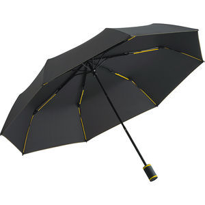 Parapluie de poche personnalisé | Oscar Noir Jaune