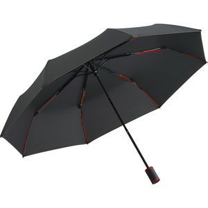 Parapluie de poche personnalisé | Oscar Noir Rouge
