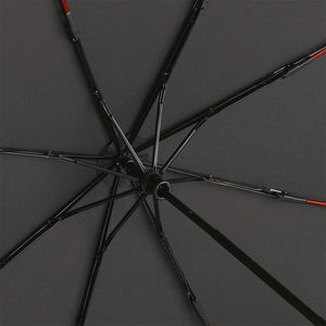 Parapluie de poche personnalisé | Oscar Noir Rouge 3