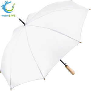 Parapluie publicitaire|Standard bois Blanc cassé