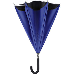 Parapluie publicitaire|Standard inversé Noir Bleu euro 4