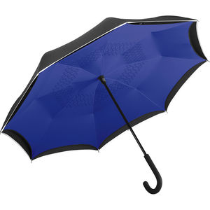 Parapluie publicitaire|Standard inversé Noir Bleu euro 5