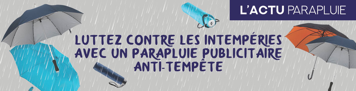 parapluie publicitaire anti-tempête